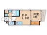 レジデンス南桜塚 1DKの間取り