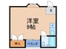 石切駅前ハイツ 1Rの間取り