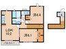 舞子坂ヒルズ 2LDKの間取り