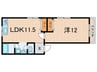 アラスカマンション 1LDKの間取り