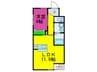 ｇａｒｄｅｎ 浜 1LDKの間取り
