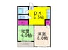 中井マンション 2DKの間取り
