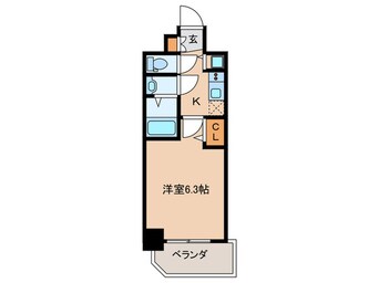 間取図 プレサンス扇町駅前(1501 )