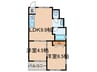 芦屋第一コーポラス(402） 2LDKの間取り