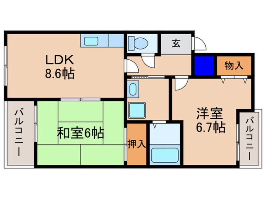 間取図 ベルヌ‐ブ森神