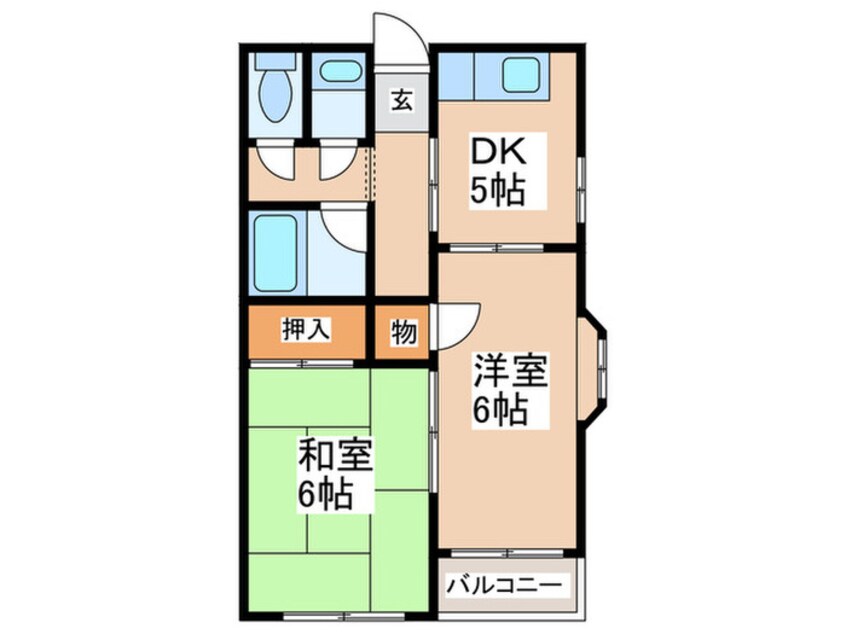 間取図 デイルーチェ鶴町