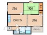 リアライズ新甲陽Ⅱ 3DKの間取り