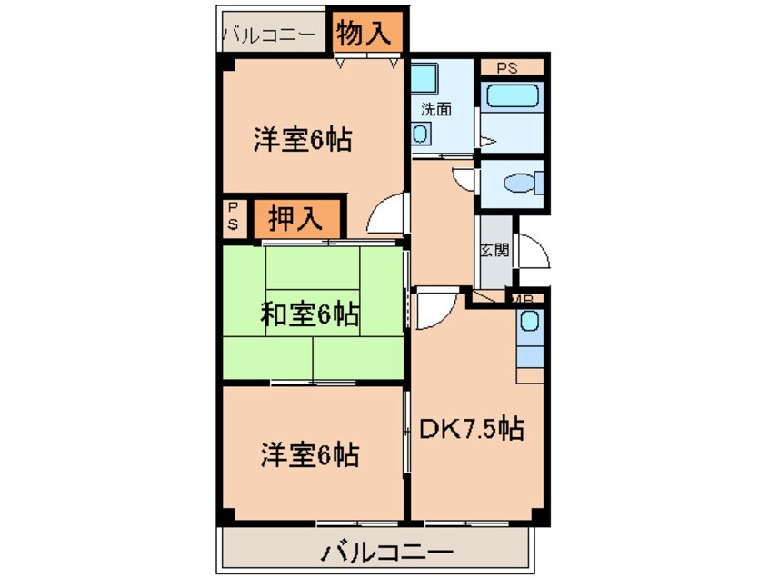 間取図 ハイツ高丸