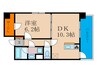 アルグラッド鷺洲公園 1DKの間取り
