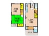 テラスハウス増田Ⅰ 2LDKの間取り