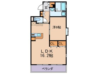 間取図 アルデ－ル帝塚山