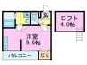 ｱｳﾞｪﾆｰﾙ千里山Ⅲ号館 1Rの間取り