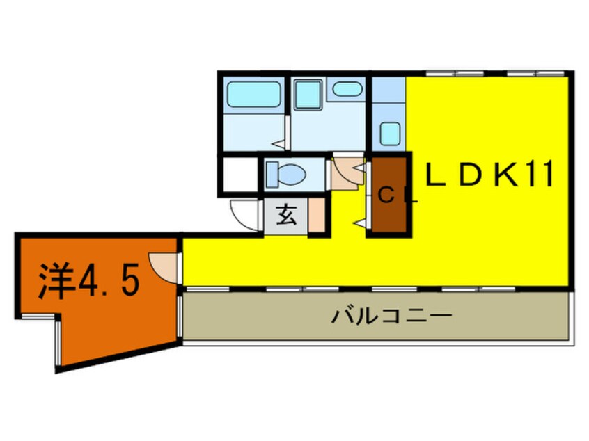 間取図 アルカデイア三宮