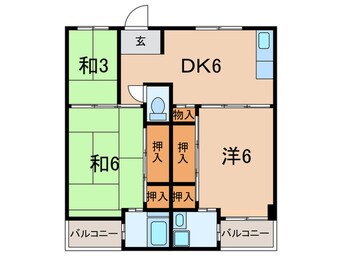 間取図 ビレッジハウス宮の前６号棟