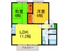 エクセレント山本 2LDKの間取り