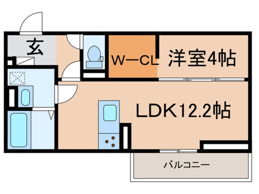 間取図 仮）D-room山上