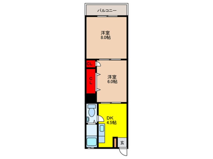 間取図 三和第１０マンション（304）