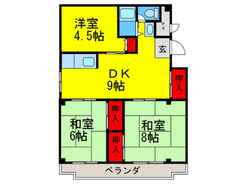 間取図 コア自由ヶ丘