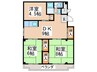 コア自由ヶ丘 3DKの間取り