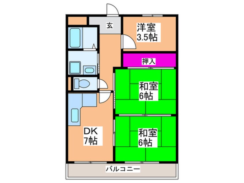 間取図 グレ－ス南住吉