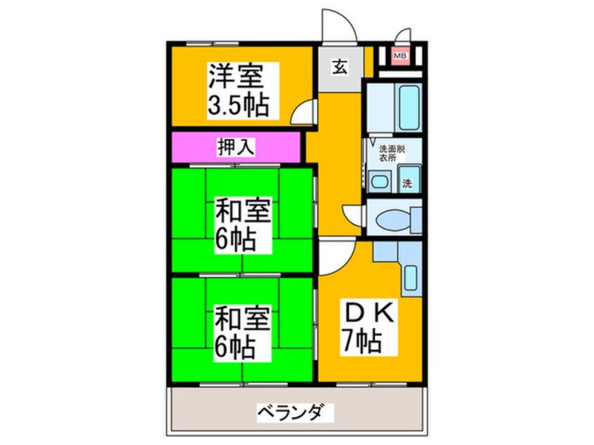 間取図 グレ－ス南住吉