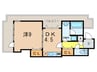 プレジール三ノ宮Ⅲ 1DKの間取り