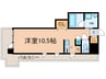 プレジール三ノ宮Ⅲ 1Rの間取り