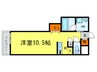 プレジール三ノ宮Ⅲ 1Kの間取り