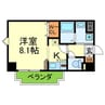 マルセイ玉川マンション 1Rの間取り