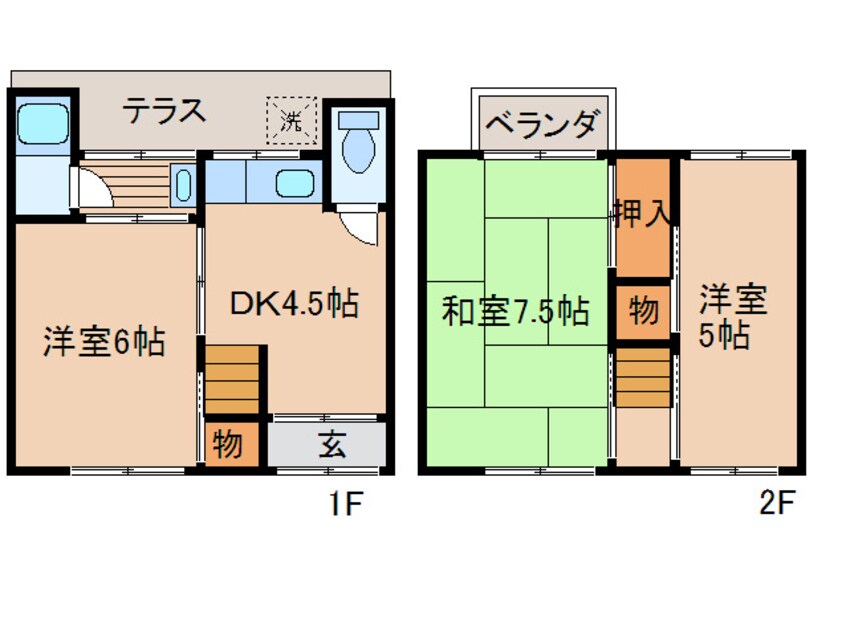 間取図 小野弓田町連棟住宅