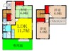 満寿美町貸家Ａ 3LDKの間取り