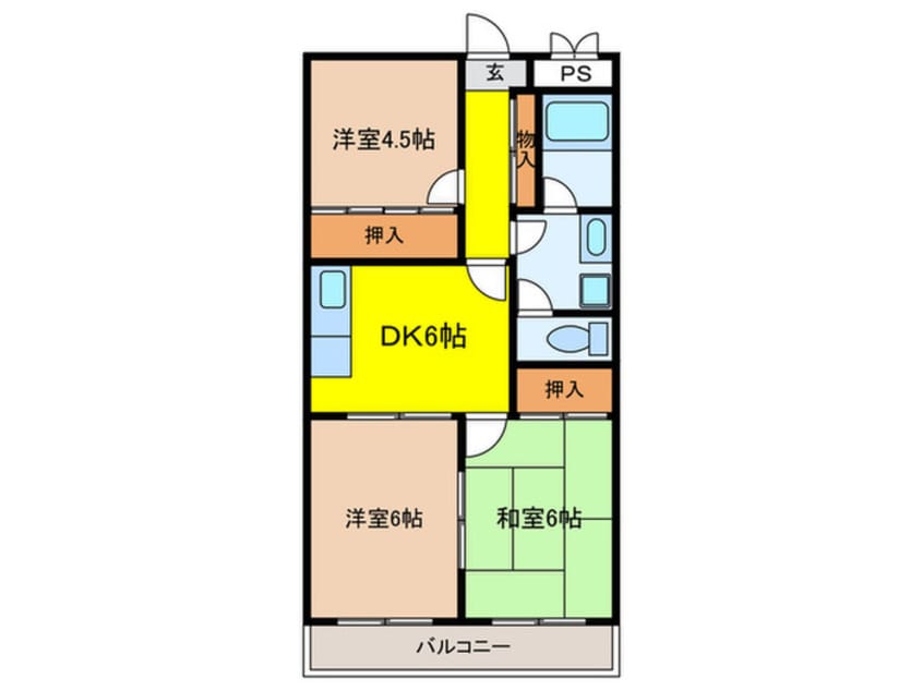 間取図 瓜破パ－クヴィラ