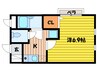 ドリ－ムネオポリス西鴻池 1Kの間取り
