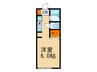 西舞子グリ－ンハウス 1Rの間取り
