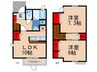 ストレリチアジャンセア 2LDKの間取り