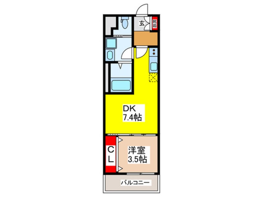 間取図 フウキレジデンス平野