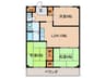 マンション津坂 3LDKの間取り