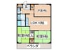 マンション津坂 3LDKの間取り