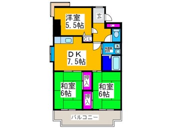 間取図 マンション津坂