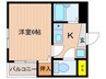 ジョイフル北村 1Kの間取り