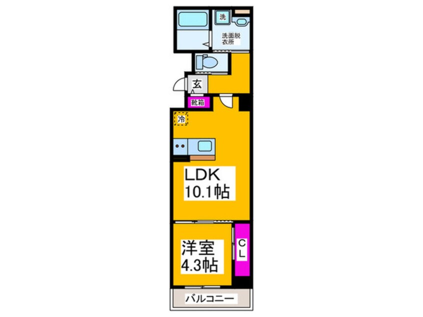 間取図 ボヌールメゾンサカイⅢ