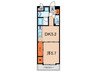 六甲グリ－ンビュ－ 1DKの間取り