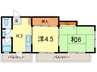 マンション富士 2Kの間取り