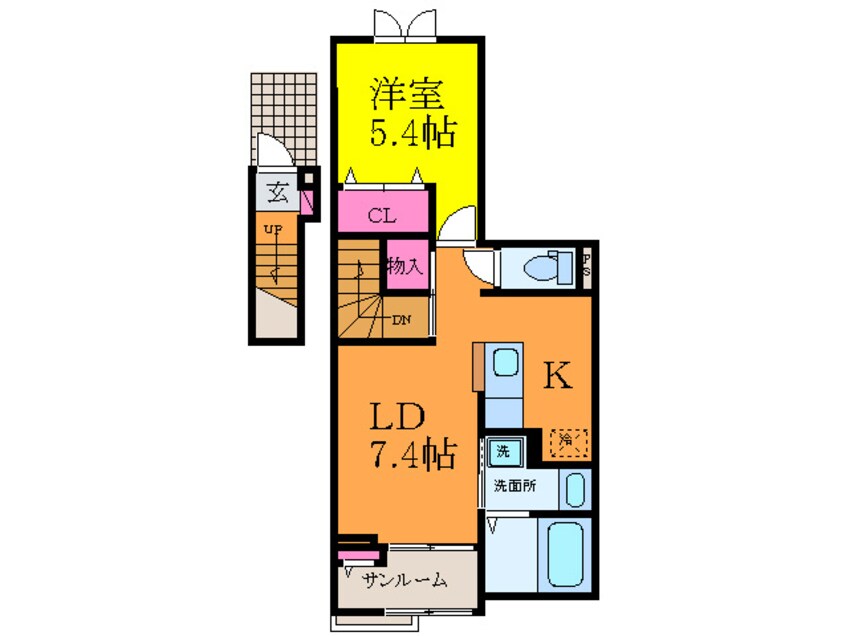 間取図 フロ－ラル南別府