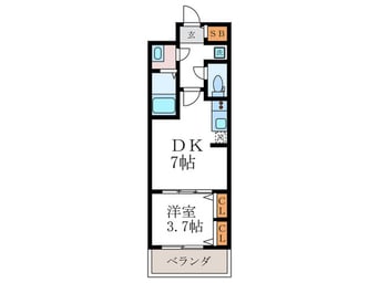 間取図 ファステート京都壬生ﾌｨｴﾛ(402)