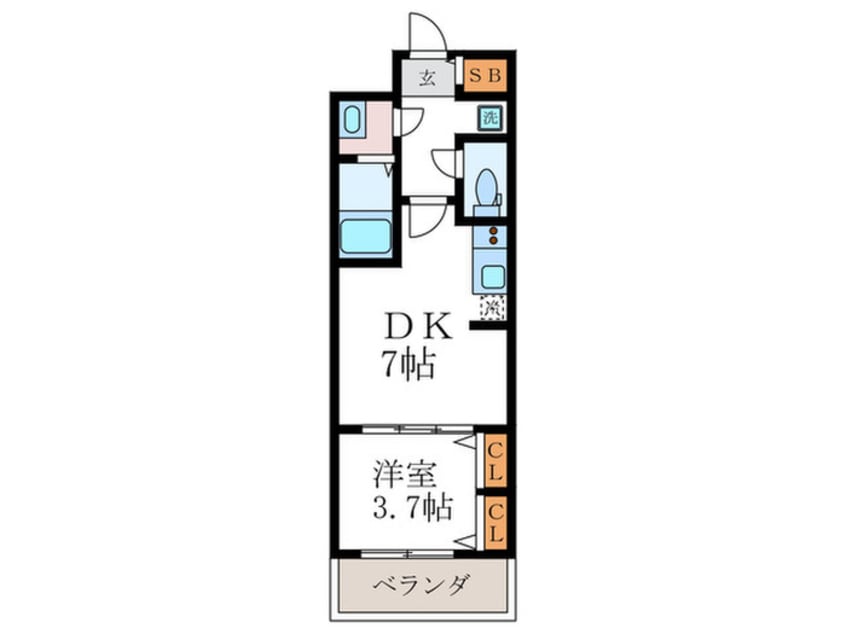 間取図 ファステート京都壬生ﾌｨｴﾛ(402)