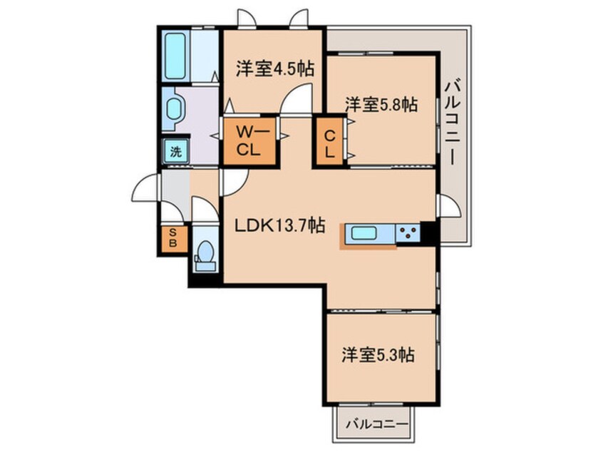 間取図 グランブルー