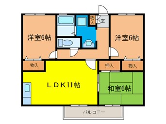 間取図 ソレーユ萩原Ｂ棟