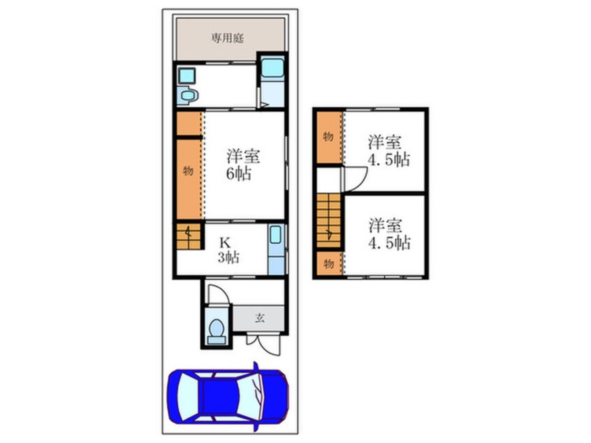 間取図 桂上豆田町貸家1