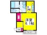 グランメゾン南余部 1Kの間取り